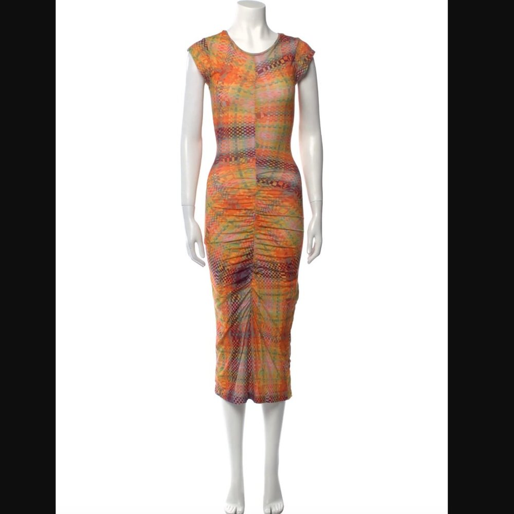PALOMA WOOL PRINTED CAMPO MIDI DRESS SIZE L